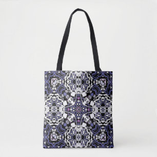 Geometrische moroccan kaliedoscoop met sierstijl tote bag