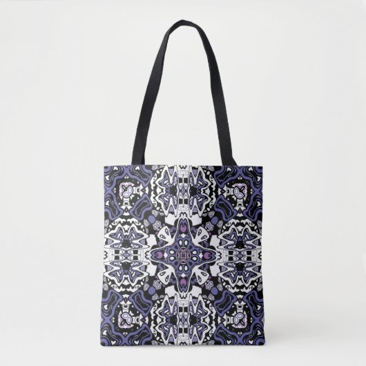 Geometrische moroccan kaliedoscoop met sierstijl tote bag (Voorkant)