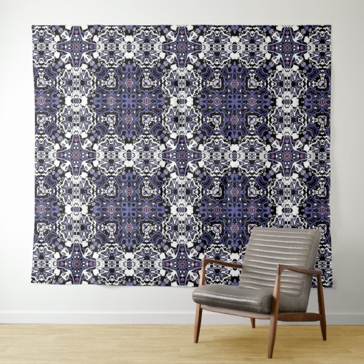 Geometrische moroccan kaliedoscoop met sierstijl wandkleed (In Situ (horizontaal))