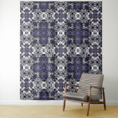 Geometrische moroccan kaliedoscoop met sierstijl wandkleed (In situ)