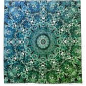 Geometrische moroccan kaliedoscoop voor sierdoelei douchegordijn (Voorkant)