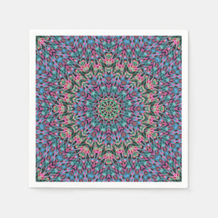Geometrische moroccan kaliedoscoop voor sierdoelei servet