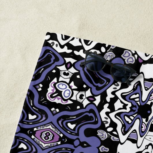 Geometrische moroccan kaliedoscoop voor sierdoelei strandlaken (In situ)