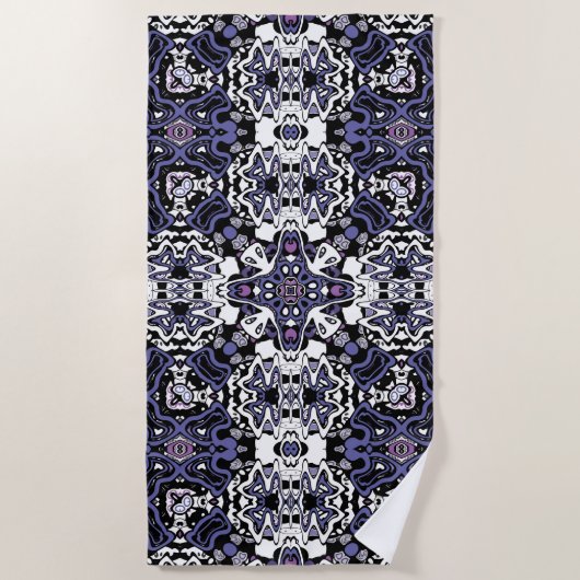 Geometrische moroccan kaliedoscoop voor sierdoelei strandlaken (Voorkant)