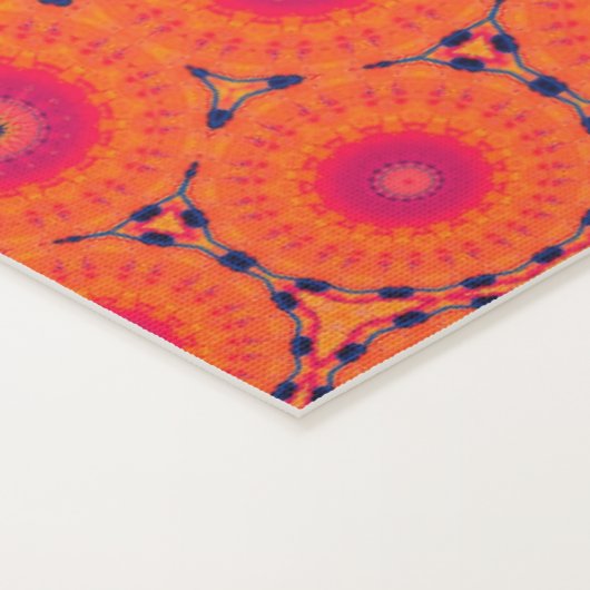 Geometrische Morphed Yoga Mat in Sinaasappel & Roo (Detail)