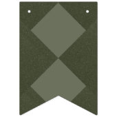 Geometrische mosgroene banner – op maat gemaakte v (Derde vlag)