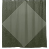 Geometrische mosgroene diamant douchegordijn (Voorkant)