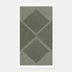 Geometrische mosgroene servet – dubbele diamantsti