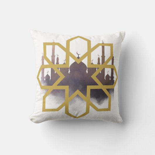 Geometrische moskee kunst voor Eid Kussen (Voorkant)