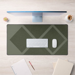 Geometrische Moss Green Desk Mat –