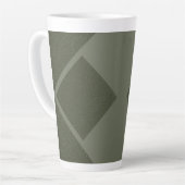 Geometrische Moss Green Latte Mok (Linkerhoek)