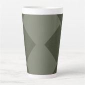 Geometrische Moss Green Latte Mok (Voorkant)