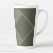 Geometrische Moss Green Latte Mok (Rechts)