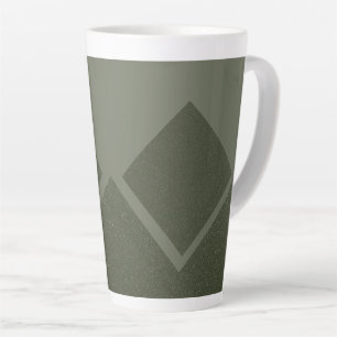Geometrische Moss Green Latte Mok