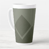 Geometrische Moss Green Latte Mok (Linkerhoek)