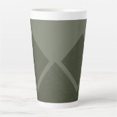 Geometrische Moss Green Latte Mok (Voorkant)