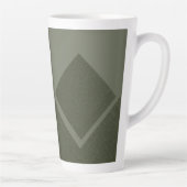 Geometrische Moss Green Latte Mok (Rechts)