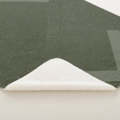 Geometrische Moss Green Sherpa Blanket – Deken (3/4)