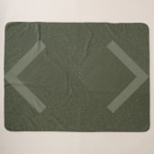 Geometrische Moss Green Sherpa Blanket – Deken (Voorkant (horizontaal))