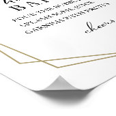 Geometrische mosterd Blauwe Floral Mimosa Bar Poster (Hoek)