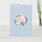 Geometrische mosterd Blauwe Roze Floral Order of S Programma (Achterkant)