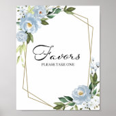 Geometrische mosterd Blauwe Ventilator Poster (Voorkant)