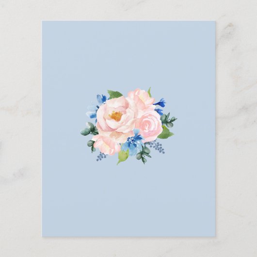 Geometrische mosterd Blue Blush Pink Budget Wedden (Achterkant)