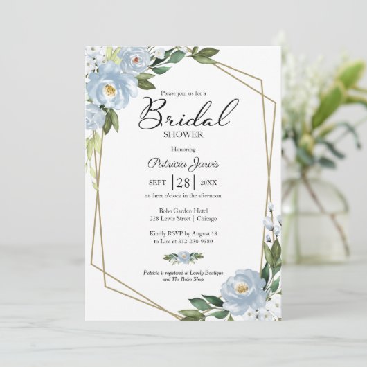 Geometrische mosterdblauw Vrijgezellenfeest Kaart (Staand voorkant)