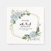 Geometrische mosterdblauw Vrijgezellenfeest Servet (Voorkant)