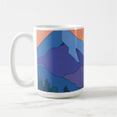 Geometrische Mountain Sunset Koffiemok (Links)