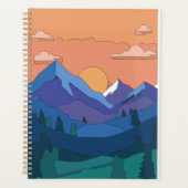 Geometrische Mountain Sunset Planner (Voorkant)