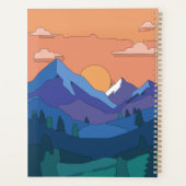 Geometrische Mountain Sunset Planner (Achterkant)