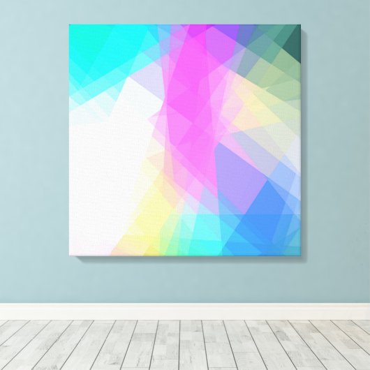 Geometrische mozaïek Abstract Canvas Afdruk (Insitu (Houten vloer))