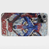 Geometrische Mozaïek Alpha Wolf Hoesje iPhone Hoesje (Achterkant horizontaal)