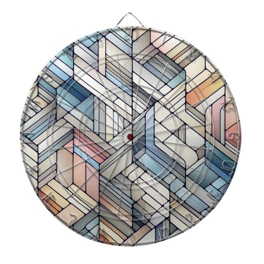 Geometrische mozaïek dartbord (Voorkant)