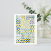 Geometrische Mozaïek Design uit Alhambra in Spanje Briefkaart (Staand voorkant)
