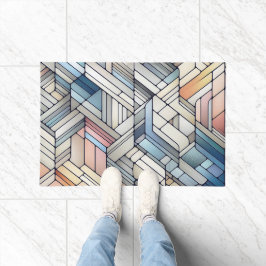 Geometrische mozaïek deurmat