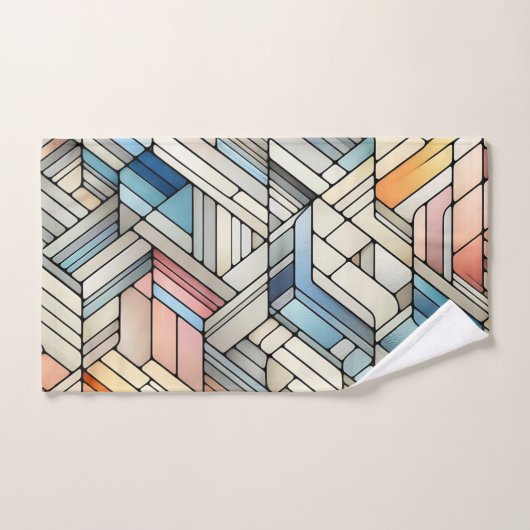 Geometrische mozaïek handdoek (Handdoek)