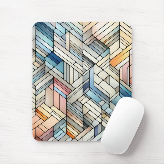 Geometrische mozaïek muismat (Met muis)