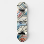 Geometrische mozaïek persoonlijk skateboard (Voorkant)