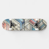 Geometrische mozaïek persoonlijk skateboard (Horizontaal)