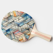 Geometrische mozaïek tafeltennisbatje (Zijkant)