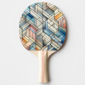 Geometrische mozaïek tafeltennisbatje (Voorkant)