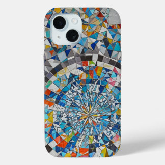 Geometrische Mozaïek Telefoonhoes iPhone 15 Case