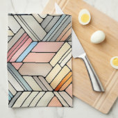 Geometrische mozaïek theedoek (Quarter Fold)