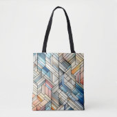 Geometrische mozaïek tote bag (Voorkant)