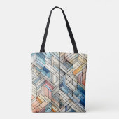Geometrische mozaïek tote bag (Achterkant)