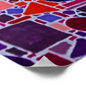 Geometrische mozaïek van kleurengrafiek poster (Hoek)