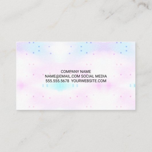 Geometrische mozaïekgradiënt | Monogram Visitekaartje (Achterkant)