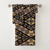 Geometrische Mudcloth Bogolan Handdoek Set (Insitu)